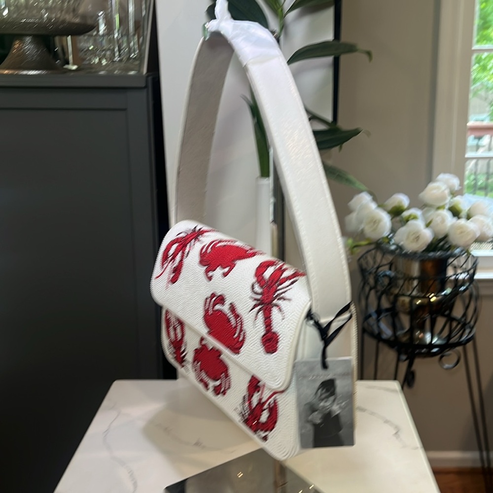 Sincerly Jules Beaded Crab Purse Shoulder Bag with Red Crab NWT - Picture 7 of 13
